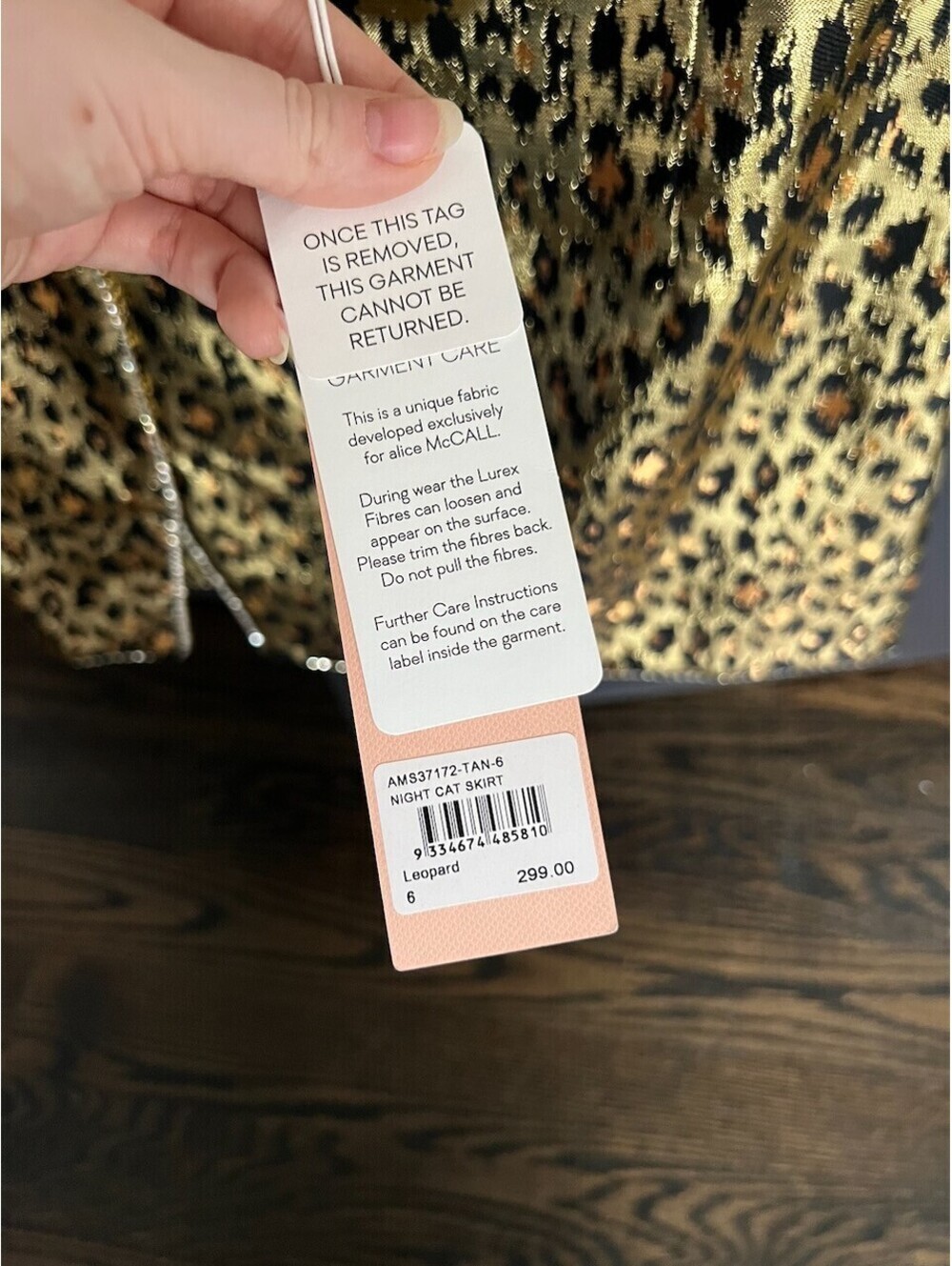 alice McCALL Leopard Print Night Cat Skirt and Top Set Size US 2 MSRP $600 NWT - Picture 6 of 10